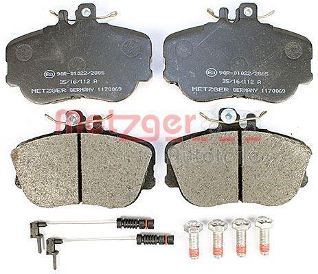 Jeu de 4 plaquettes de frein METZGER ref. 1170069